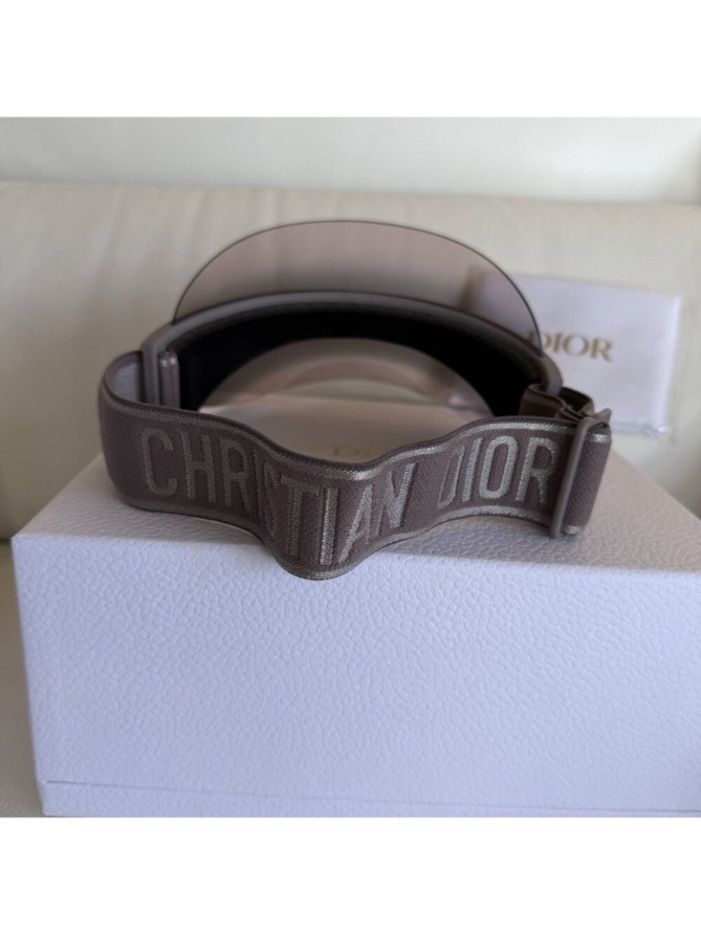 NEW DIOR Visor Sunglasses Grey DiorClub V1U 100% Auth Gradient Sunshield - Picture 6 of 12